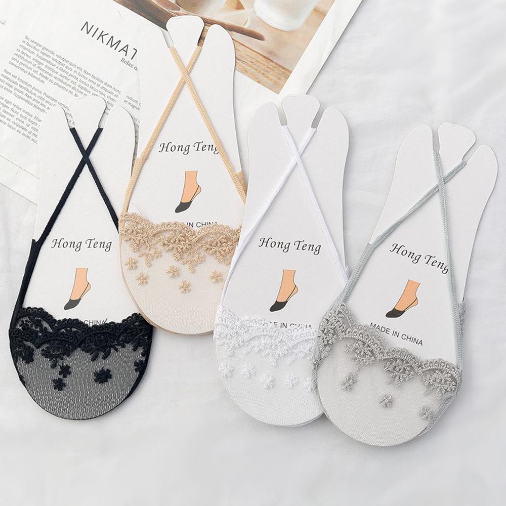 

Модные летние носки на высоких каблуках, дышащие, короткие, невидимые, кружевные, лодочки, носки, тапочки