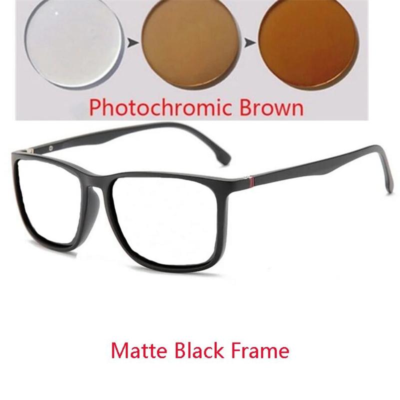 Sportliche TR90 Quadratische Polarisierte Sonnenbrille Herren Federbügel Blendschutz Minusgläser Korrektionsbrille Dioptrien 0 -0.5 -0.75 Bis -6.0