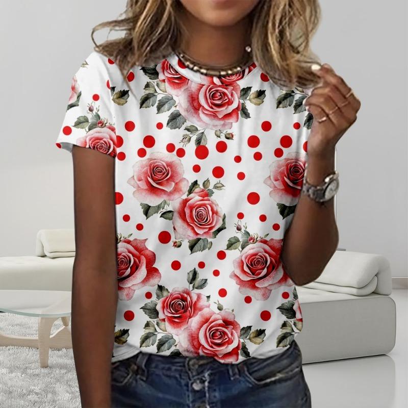 Summer short sleeved round neck T-shirt Harajuku top