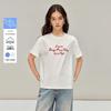 INMAN 2026 Spring Women's Letter Embroidered Round Neck Short Sleeve T-Shirt