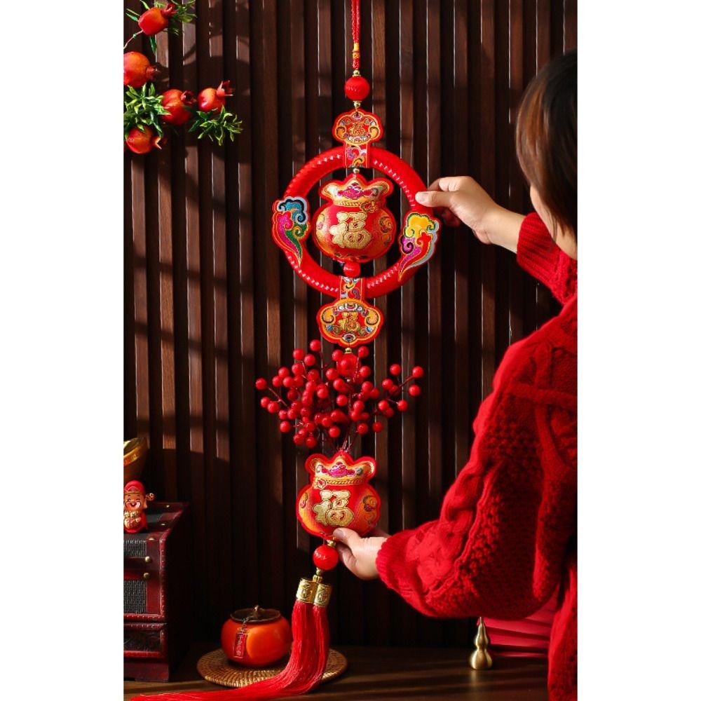 

Hanging Fu Zi Pendant Dragon Year Tassels Pendants Door Window Wall Decor 02