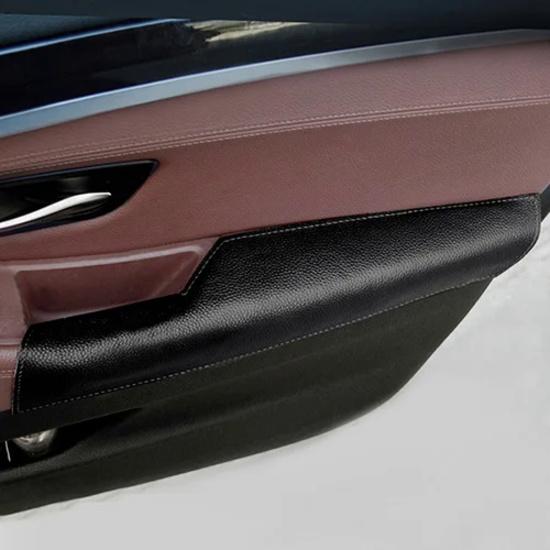 

Чехол на подлокотник двери из натуральной кожи для BMW 5 серии F10 F18 2011-2017, салон автомобиля, подлокотник двери со стороны водителя, крышка панели RHD Black