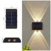 BMW Outdoor Lights Solar Powered, Convex Mirror Wall Light, IP65 Waterproof Up and Down Courtyards Gardens Stairs Corridors Walls