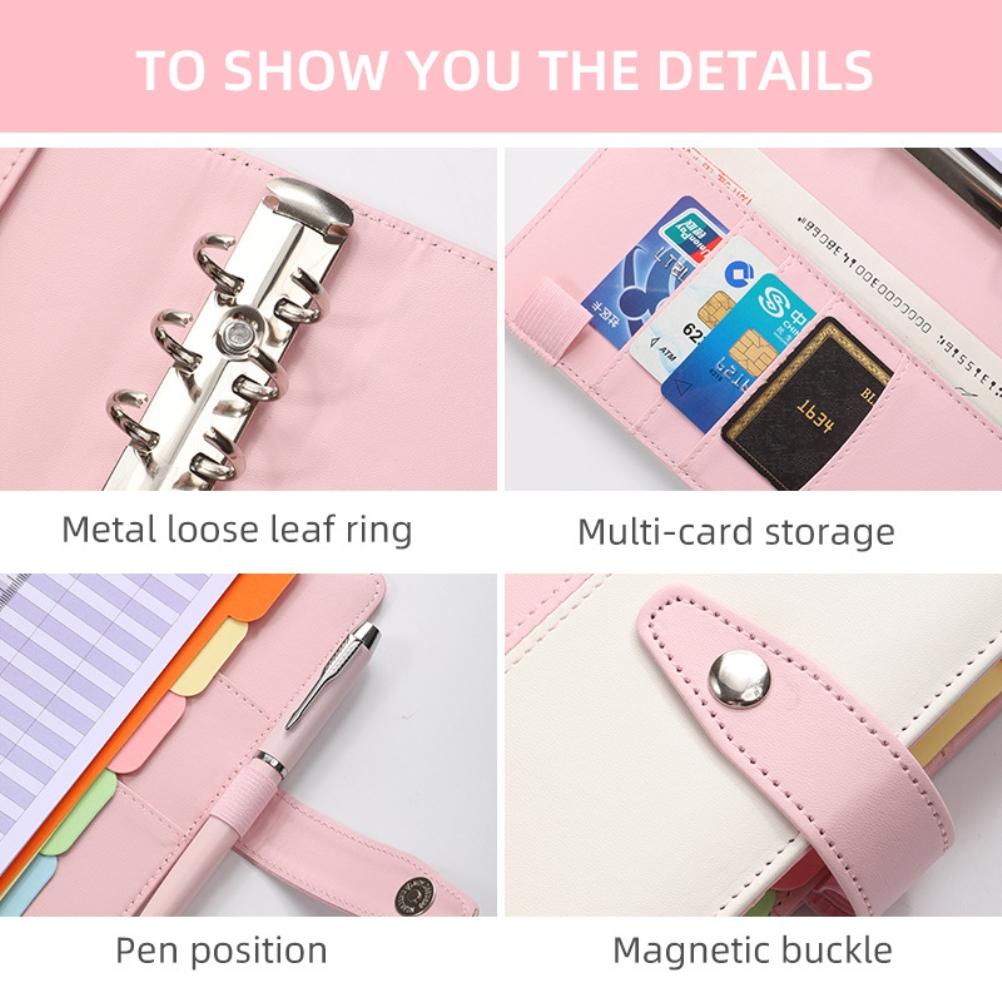 A6 PU Leder Budgetplaner mit Schnalle Budgetplaner Finanzplaner Budgetordner für Budgetierung Sparen