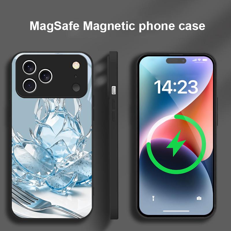 Familiar dragon fruit For Magsafe iPhone 17 Pro Max 16 E 15 14 13 Plus 12 mini 11 17 Air XR Xs Max 7 Plus Glass Phone Case