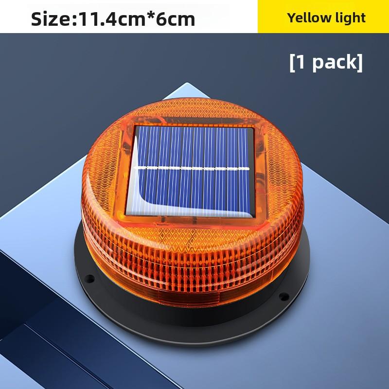 Solar LED Magnetic Warning Light Car Truck Vehicle Wireless Strobe Beacon Flashlight Emergency Signal Night Sensor Flashing
