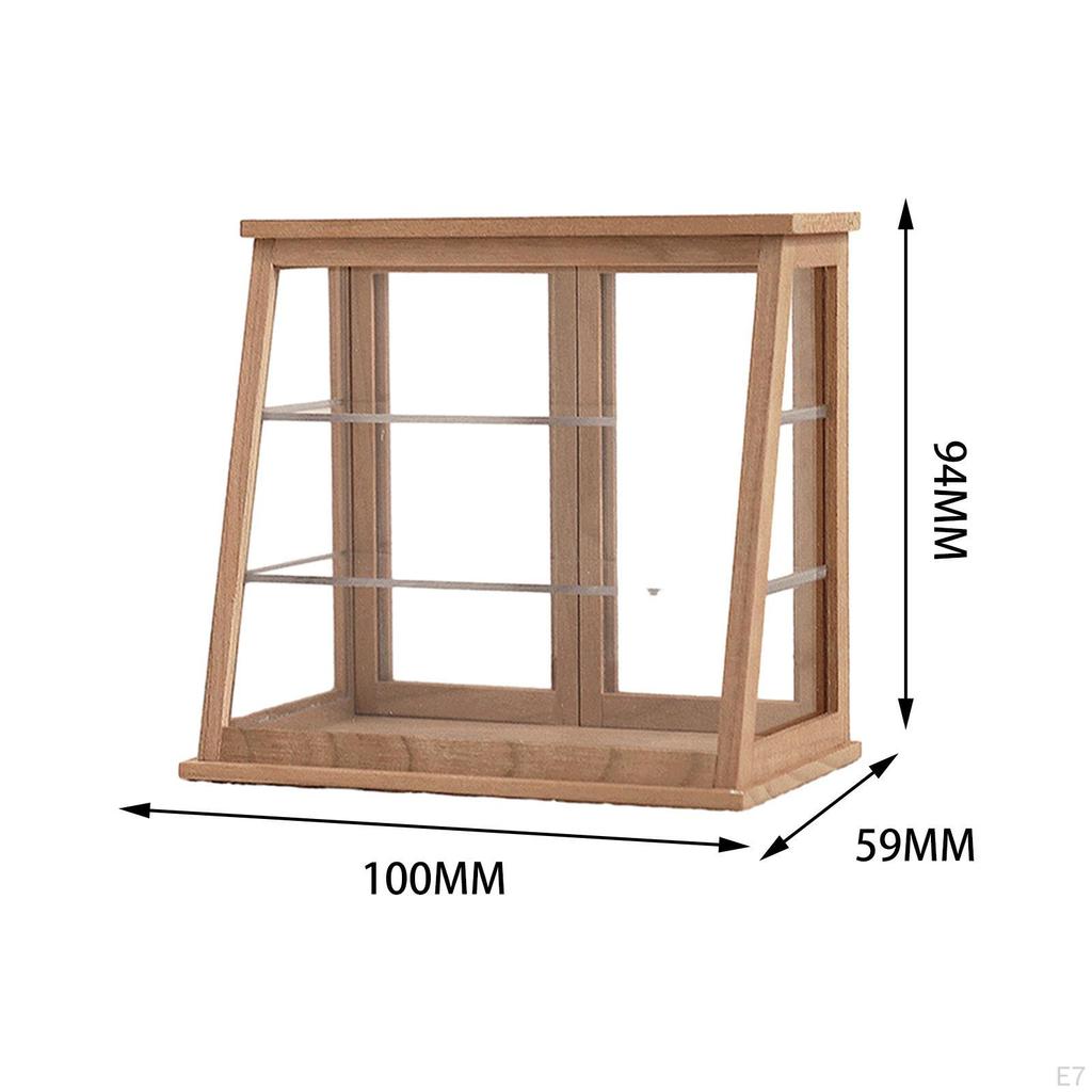 1/12 Miniature Store Display Cabinet, 3 Tiers Bakery Case