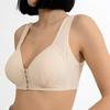 Breathable Plus Size Front Clasp Bra Wire Free Push Up Full Cup Wrapped Soft Bralette for Women