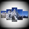 5 Panel HD Print The Snow mountain blue sky Landscape wall posters Canvas Art Painting For home living room decoration