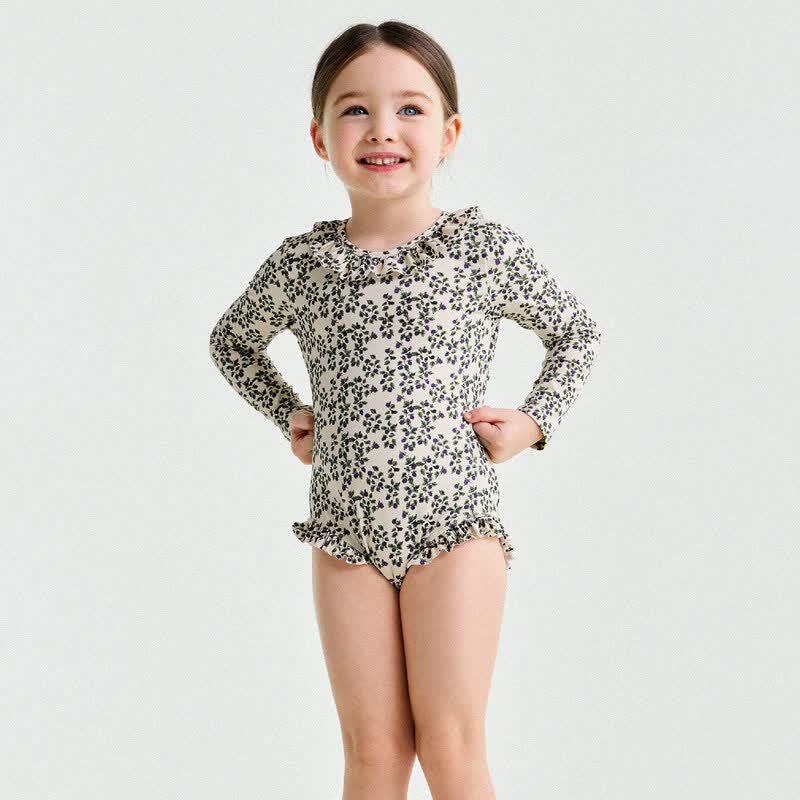 Costume da bagno intero Yun'er Ma per bambine, protezione solare UPF50+, ad asciugatura rapida