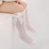 Breathable Mesh Baby Princess Knee-High Bowknot Socks - Mosquito-Proof Summer Wear