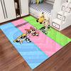 "Colorful Cartoon-Themed Carpet with Iconic Girl Trio Pattern" Suitable for Use As an Anti-slip for Living Room Bedroom Sofas