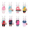 37cm/14in Stuffed Rabbit Plush Toy Easter Bunny Figure PP Cotton for Doll Room Decoration Kid Emotion Appease House Orna