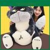Cute Grey Short Plush Lucife Cat Doll Stuffed Animal Toy For Teenagers 30/45/60/80cm