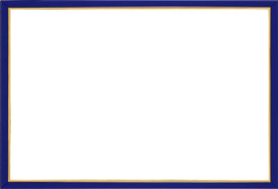 [Fatto in Giappone] Cornice per Puzzle in Legno Pannello Woody Linea Dorata Brillante Blu (49 x 72 cm, No. 10-D) Protezione UV
