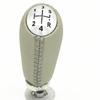 5Speed Leather MT Gear Shift Knob for Renault Megane II MK2 Scenic 2 Clio 3 III MK3 GearShifter Pen Head Ball Black Gray Beige