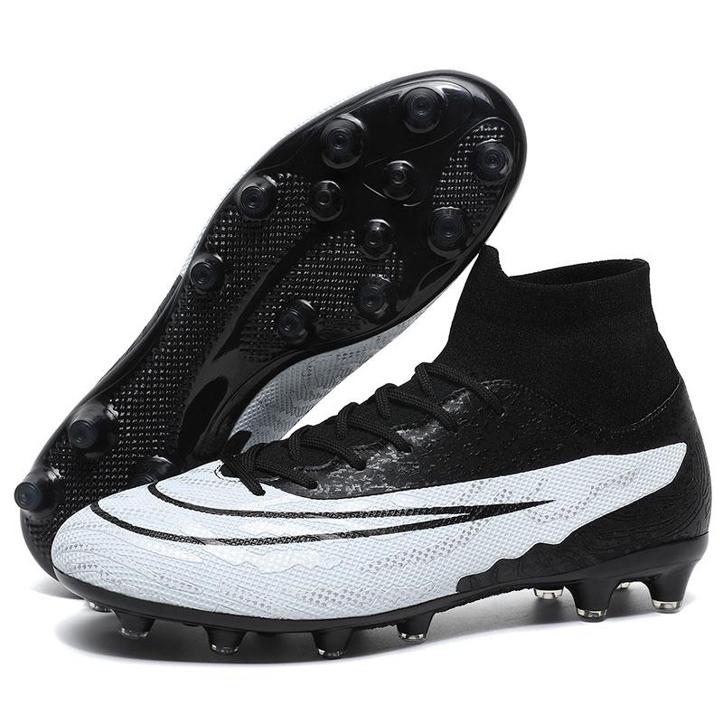 New Autumn High Top Lightweight Adult Football Shoes Supportive Shock-absorbing Sports Shoes Comfortable Track Field Spikes