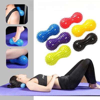 Rodillo para masaje de pies, cacahuete, doble bola de Lacrosse, bolas miofasciales para fascitis Plantar, movilidad, arco del pie, alivio del dolor