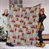 fire truck Theme Printed Blanket - Perfect for Couch, Bed, Travel & Outdoor Use | Machine Washable, Cozy & Durable.