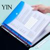 Card Organizer Pouch 11 Hole Expanding File Pockets, Reusable PP Document Sleeves, Transparent Student Project Waterproof Bag for Home Office