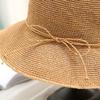 Handgeflochtener Strohhut für Damen, Sommer-Sonnenhut für den Strand, Sonnenschutzhut, Fischerhut, Koreanischer Stil, Vielseitig und faltbar