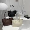 Retro Atmospheric Large-capacity Mother and Child Bag 2 New Simple and Fashionable Solid Color Tote Bag Underarm Shoulder Bag