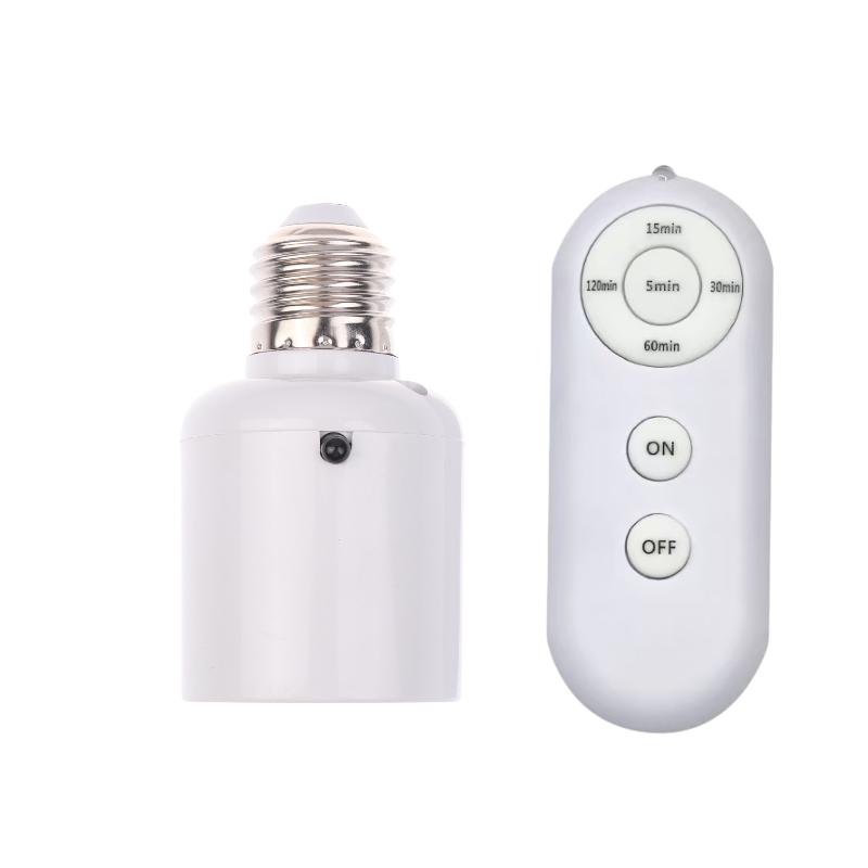 

1 set E27 60W Lamp Holder with Wireless Remote Control Smart Timer Switch 110V 220V for Convenient Room Lighting