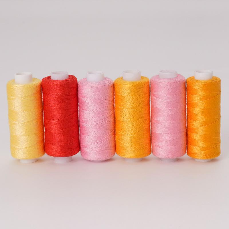 Colorfast Handmade 400-Yd Hand Sewing Thread: 6 Spools of 402 Colored Polyester Threads