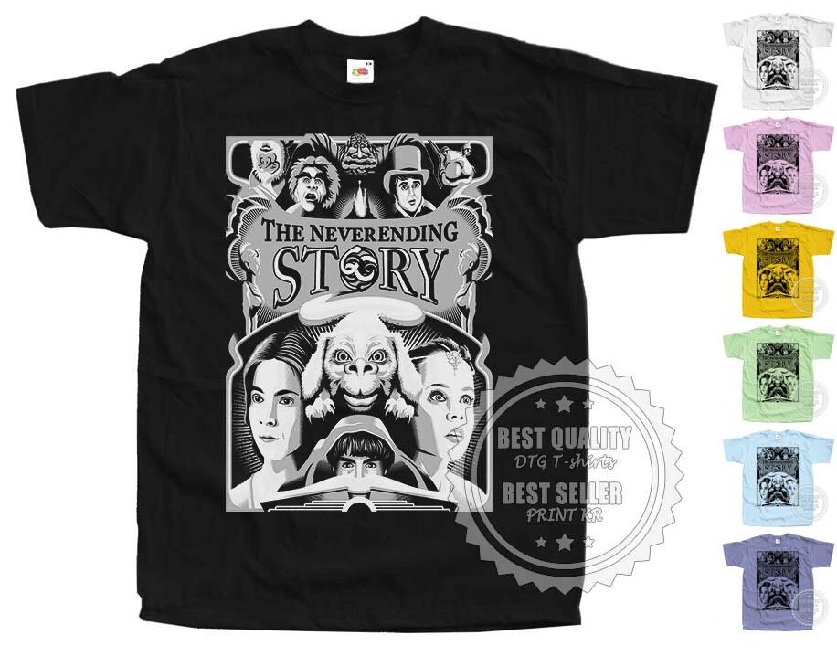 The Neverending Story T SHIRT V4 Movie Poster Colors BLACK All Sizes S to 5XL 3XL