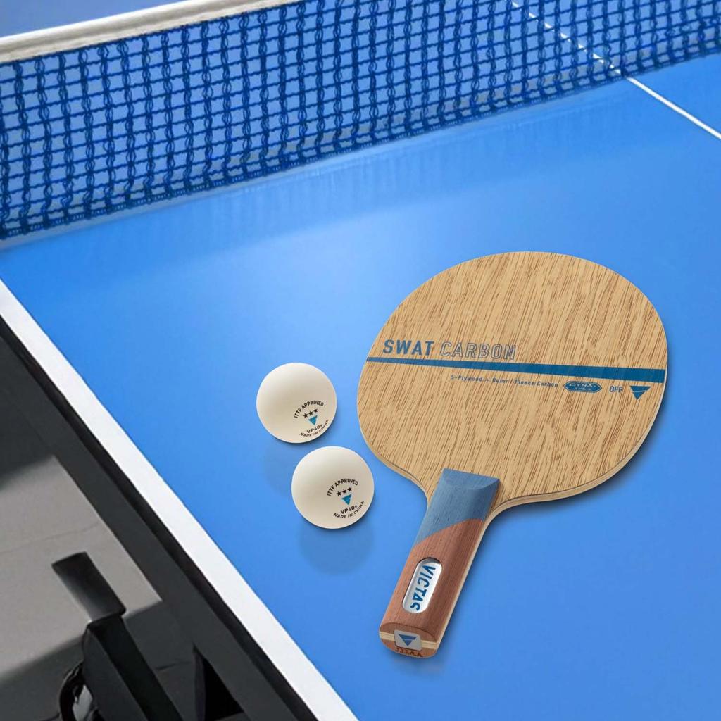 VICTAS SWAT CARBON Table Tennis Offensive 310035 Racket, Shakehand, Straight,