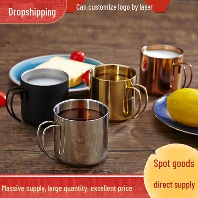 304 Stainless Steel Portable Coffee Mug With Wire Handle