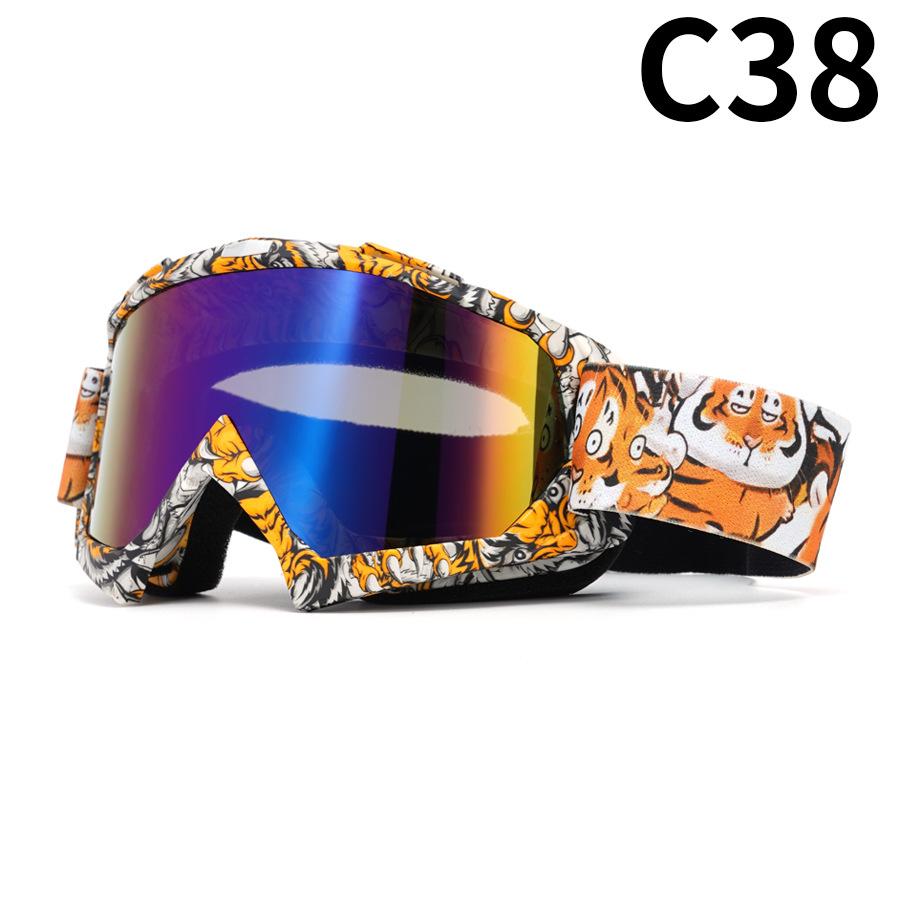Motorcycle Goggles Water Transfer Off-road Outdoor Riding Sports Glasses Ski Goggles Windproof Glasses