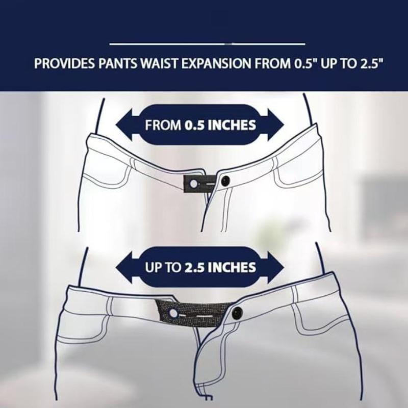 5pcs Unisex Pant Extender Belt Soft Invisible Elastic Waist Extension for Jeans Skirts Trousers Maternity Home Use