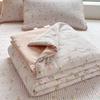 Garza a Doppio Strato Sicura Coperta Estiva Fresca Lavabile in Lavatrice Set Biancheria da Letto Copertura per Condizionatore Leggera Regalo Biancheria da Letto