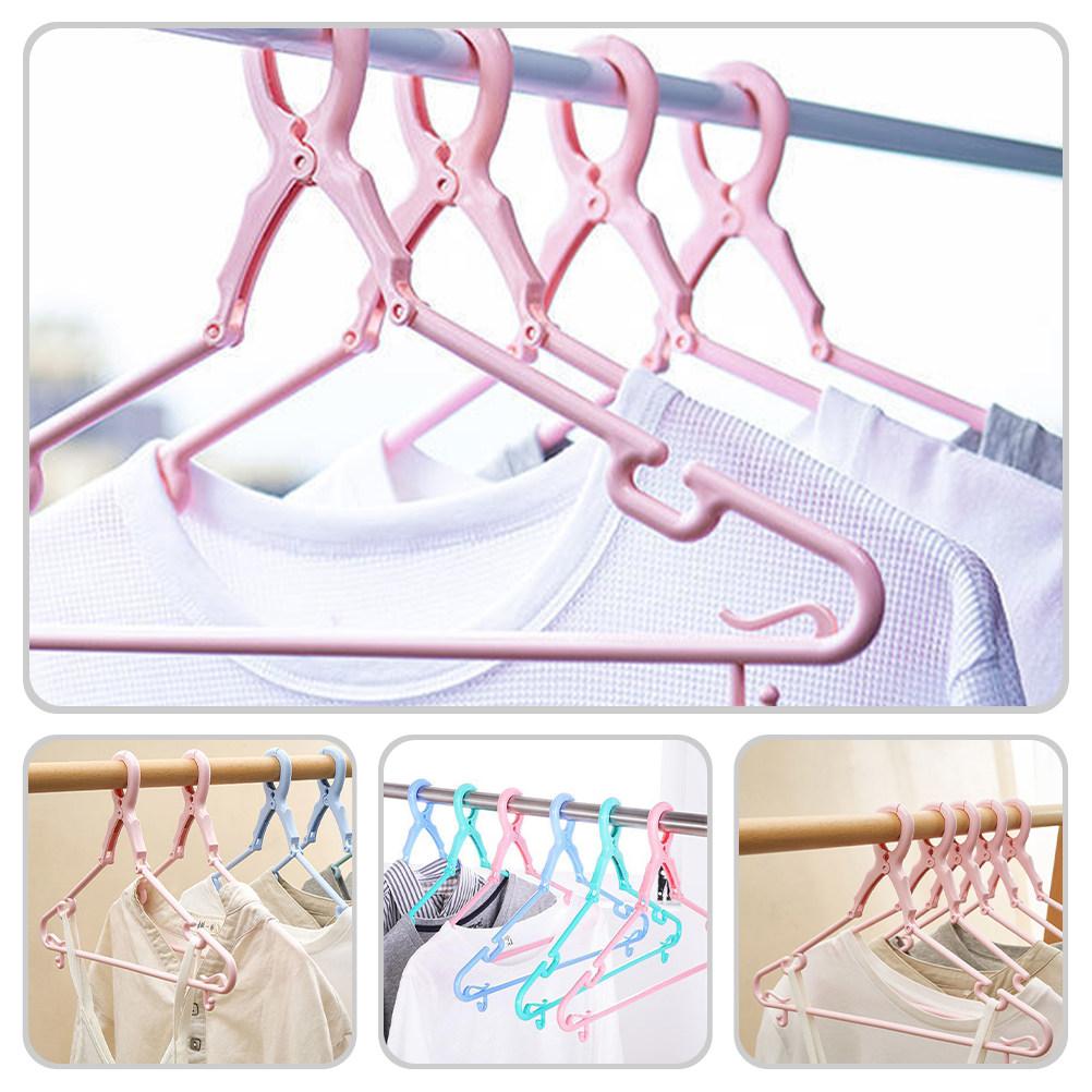 5Pcs Windproof Clothes Hangers Heavy Duty Plastic Multi-Functional Clamp Hangers for Pants Towels Shirts Vest Laundry Organizer