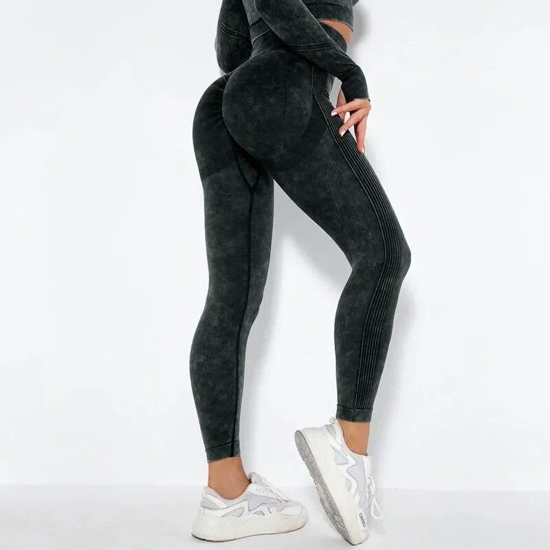 Fashion Seamless Knitted Sweat-releasing Yoga Pants Women Sexy Skinny High Strecth Lady Trousers Casual Sport Pants 30156