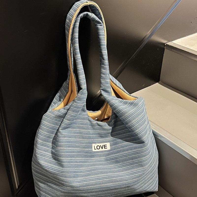 Printed one-shoulder environmentally friendly shopping bag, flower cloth storage, large-capacity one-shoulder handbag, portable canvas bag