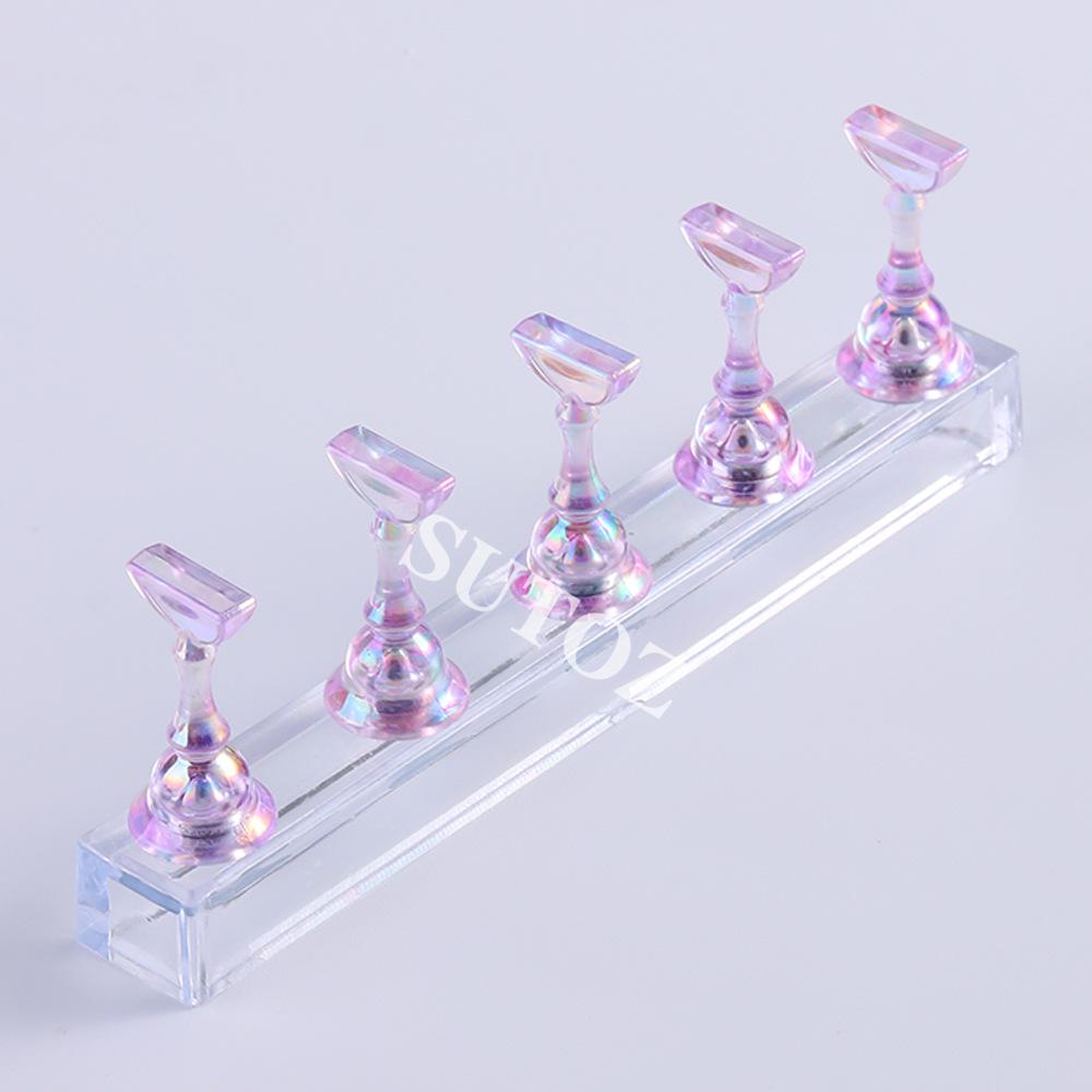Nail Art Practice Tray with Strong Magnet and Wearable Crystal Pieces