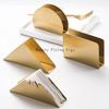 1pc Stainless Steel Tissue Clip Ornament Restaurant Desktop Decorations Coffee Shop Tissue Holder Home Accessories Card Holder