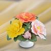 Keramik-Simulations-Blumenkorb-Ornamente Handgefertigte Mini-Blumenkörbe Kreative Kaffeetisch-Wohnzimmer-Tischdekorationen