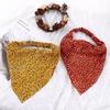 Cloth Floral Print Women Hair accessories Floral Turban Triangle hair headband Elastic headband