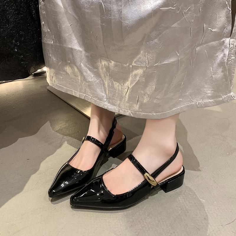 Fashion Women Pointed Toe Sandals Fashion Mid Heels Shoes Dress Elegant Pumps Woman Heeled Shoes 2025 New Trend Brand Female Chaussures