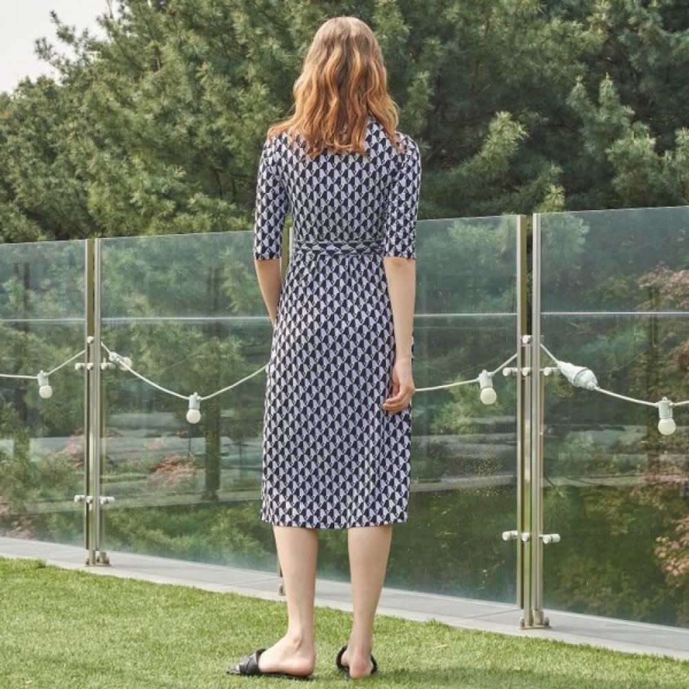 Lipbbam Creora Deloshi Cara 3 4 Sleeve Long Wrap Dress Ldm11dr01