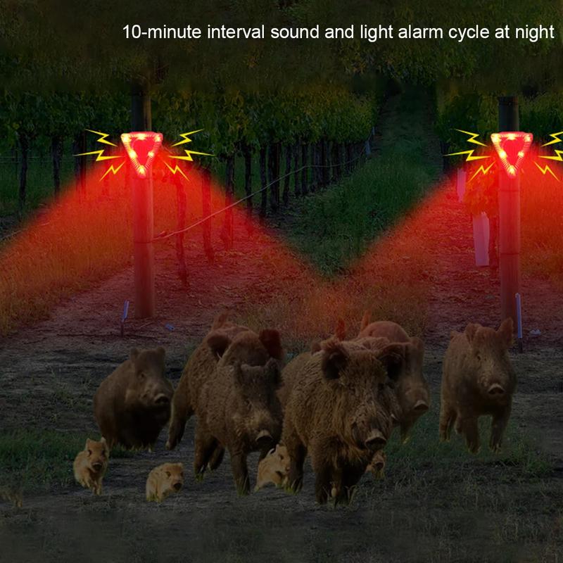 Solar Outdoor Alarm LED Flashing Warning Strobe Light 129 Decibels Dog Barking Sound Security Siren For Home For Villa For Farm