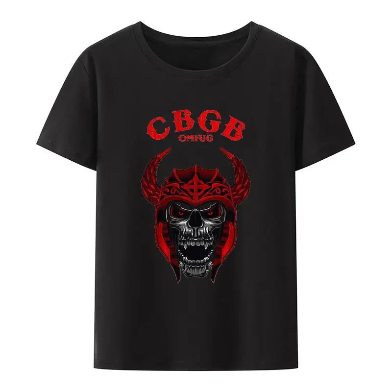 Underground Punk Rock Concert Hipster Tee Hip Hop Street Fashion Cool Tops CBGB OMFUG Liberty Skeleton Black White Print T Shirt