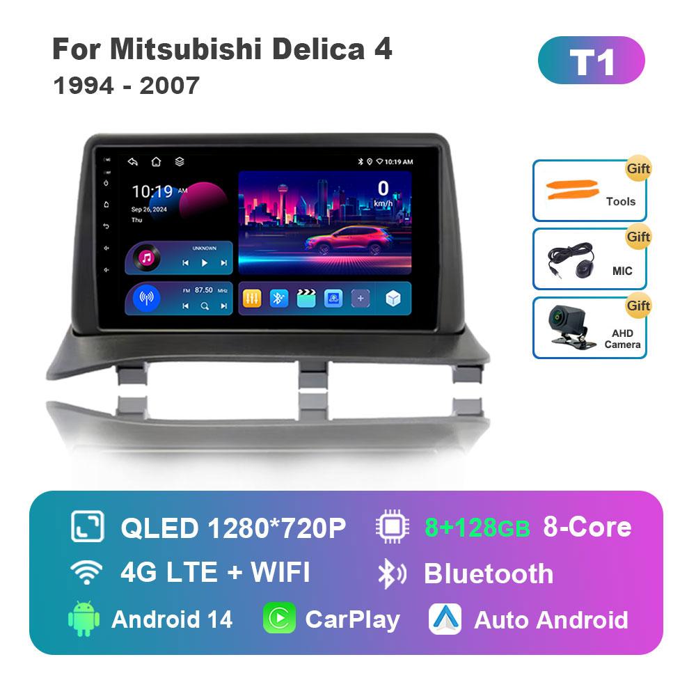 For Mitsubishi Delica 4 1994 - 2007 Car Android 14 Intelligent System DSP Stereo 4G Navi GPS WiFi IPS Touch Screen Bluetooth