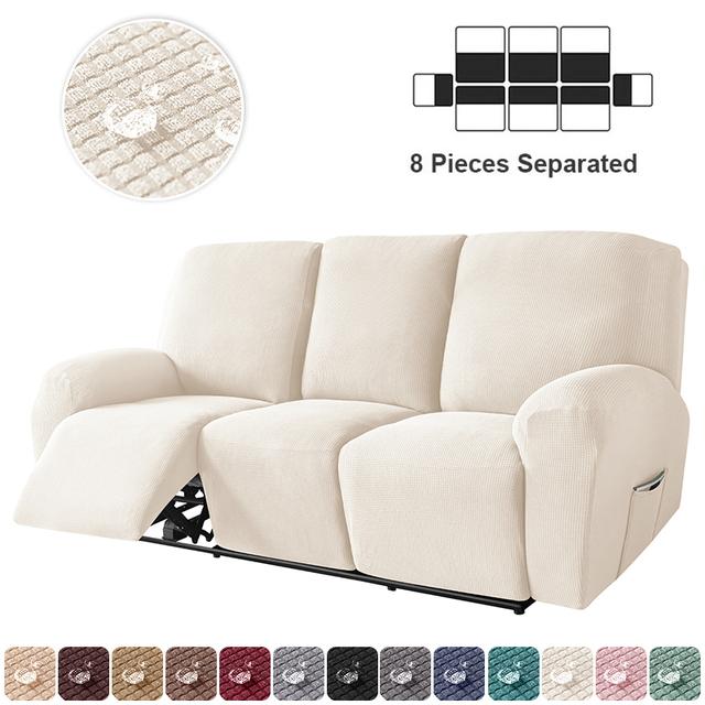 1 /3 Seater Water Repellent Polar Fleece Recliner Sofa Cover Elastic Relax Armchair Cover Stretch Lazy Boy Reclining Chair Cover