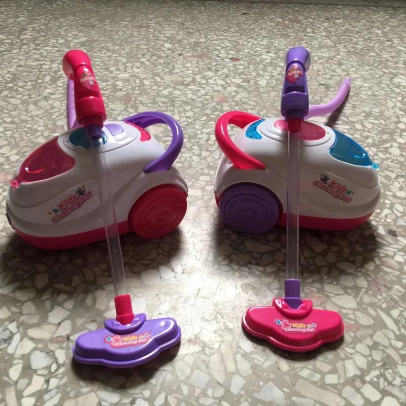 Kids Simulation Electric Vacuum Cleaner Toy Children Pretend Housework Play Broom Cleaning Tool Early Educational Puzzle Toys
