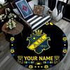 Custom Name AIK Round Area Rug,Carpet Rug for Living Room Bedroom Sofa Playroom Decor,Non-slip Floor Mat
