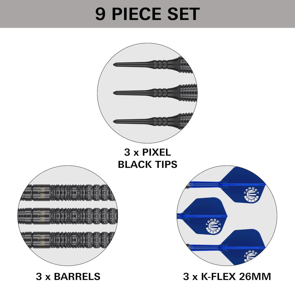 TARGET SERENO GEN-1 MAX 95% Tungsten 21g 2BA Soft Tip Darts